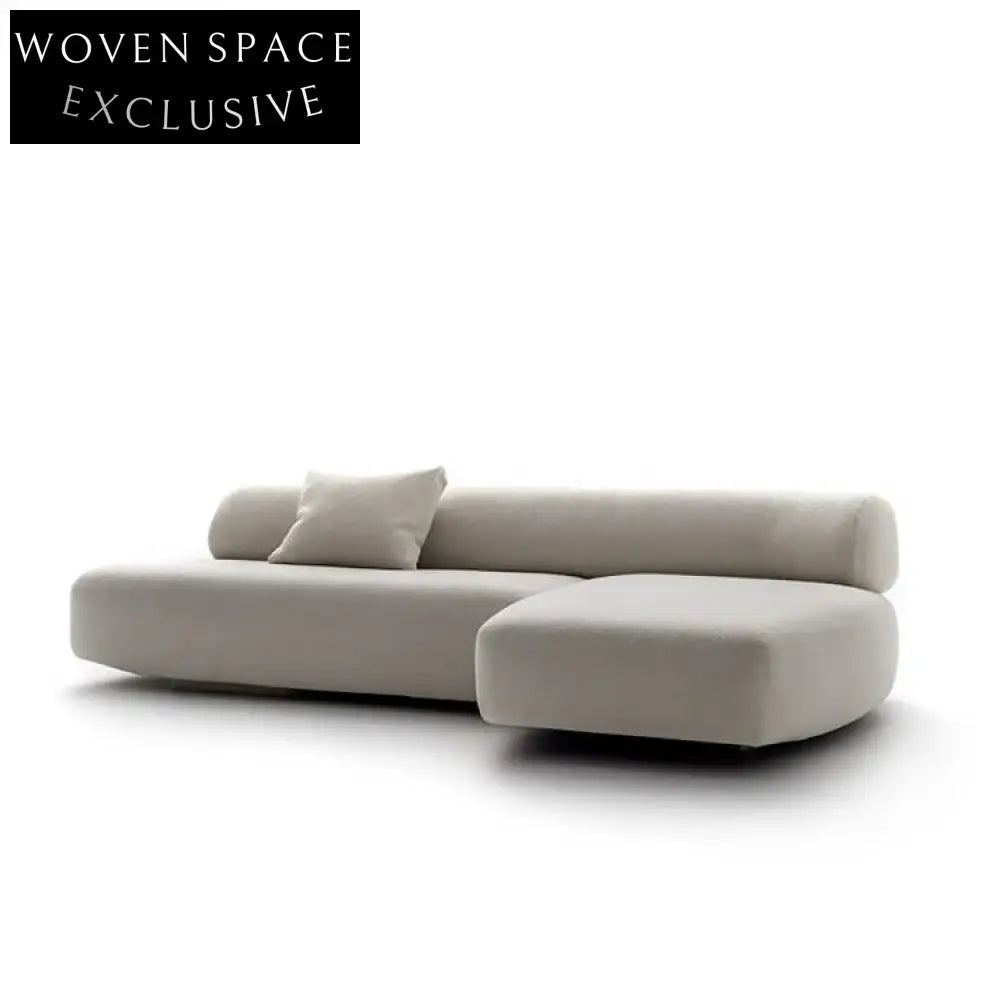 Modern Curved Sectional Fabric Sofa Set for Large Living Rooms