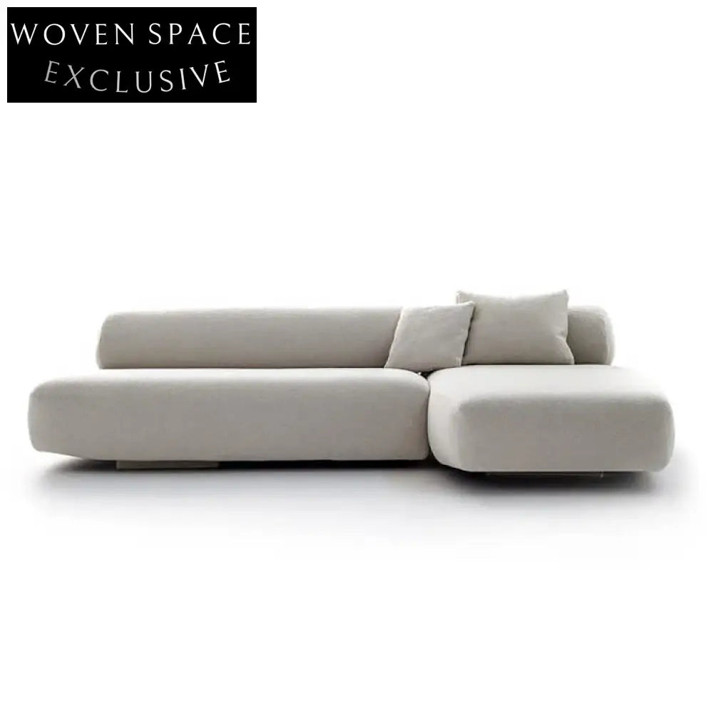 Modern Curved Sectional Fabric Sofa Set for Large Living Rooms