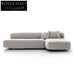 Modern Curved Sectional Fabric Sofa Set for Large Living Rooms