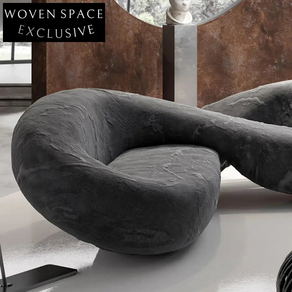 Modern Curved Velvet Sectional Sofa with Unique 8-Shape Design for Living Room