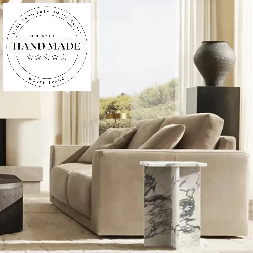 Modern Custom Carrara Marble Luxury Stone Design Side Table