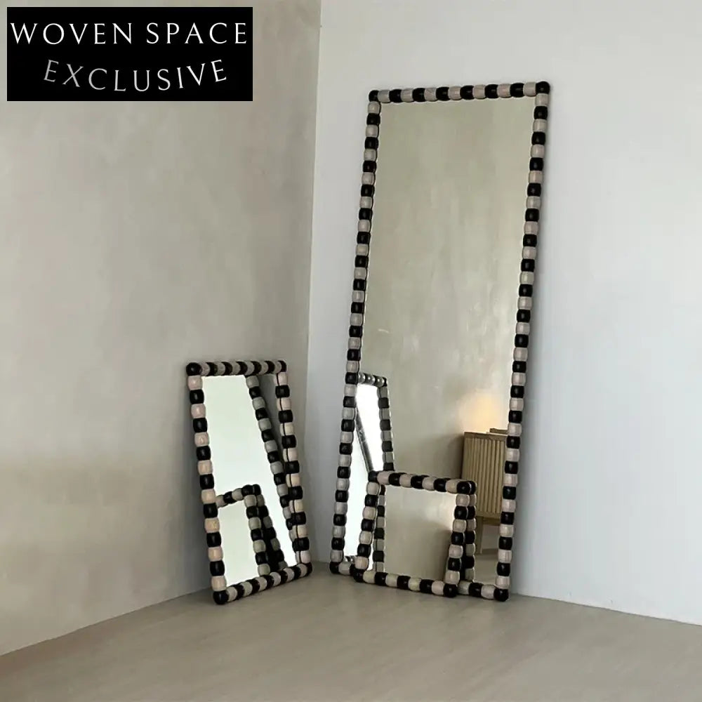 Modern Custom Shape Wooden Full Length Standing Wall Mirror for Bathroom Decor