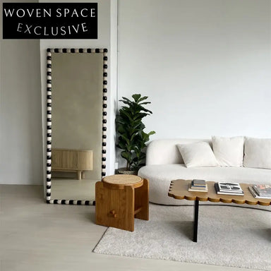 Modern Custom Shape Wooden Full Length Standing Wall Mirror for Bathroom Decor