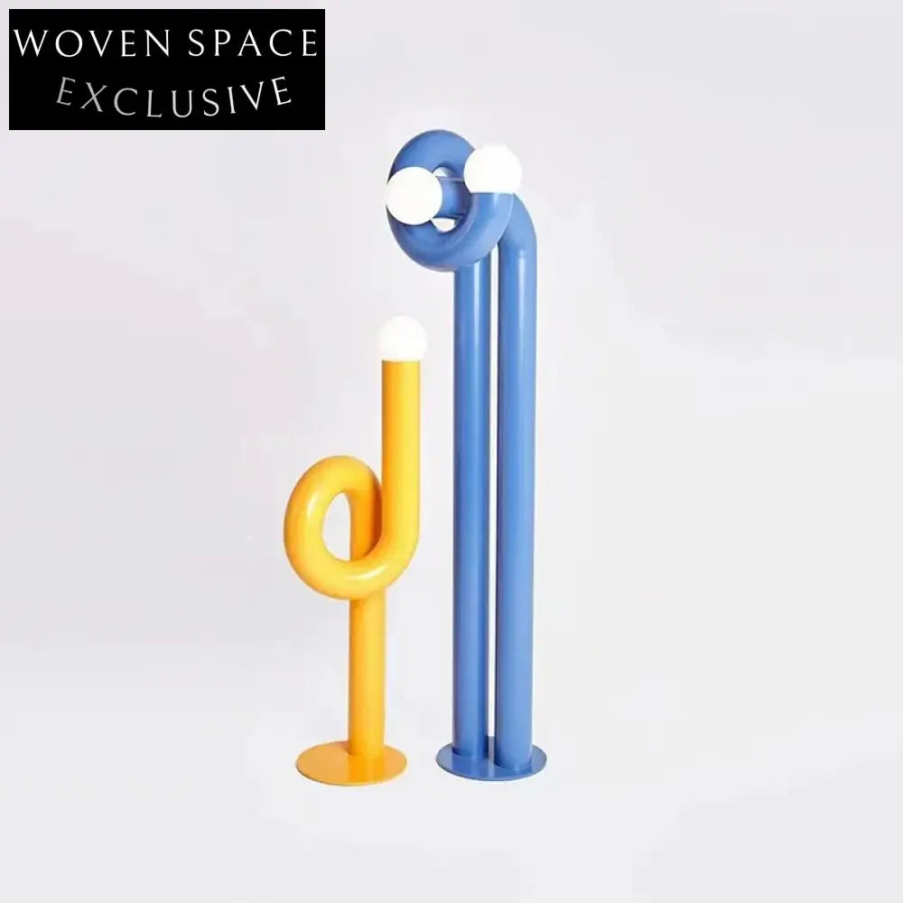 Modern Custom Shaped Smart Iron Floor Lamp for Home Living Room Hotel Decor