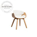 Modern Danish Nordic Hotel Armchair Curved Wood Upholstered Dining Chair