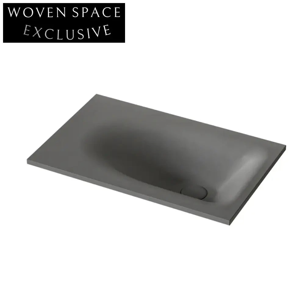 Modern Dark Grey Concrete Wall Hung Bathroom Hand Wash Basin Sink