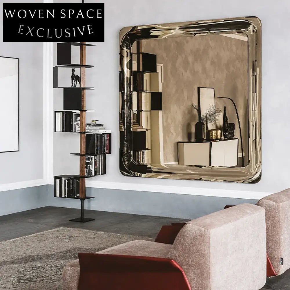 Modern Decorative Full-Length Wall Mirror, Stainless Steel Frame