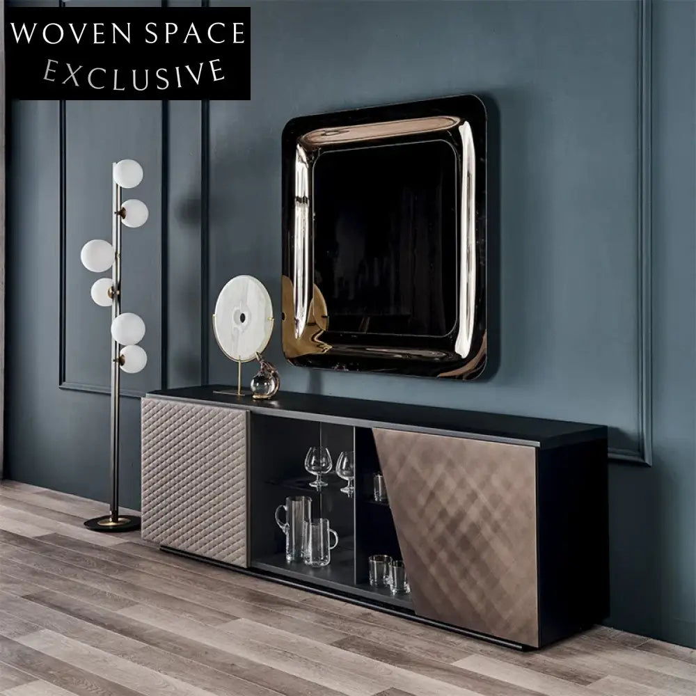 Modern Decorative Full-Length Wall Mirror, Stainless Steel Frame