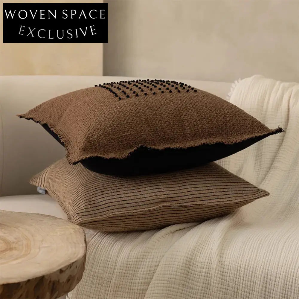 Modern Decorative Square Cotton Linen Sofa Bedroom Throw Pillow