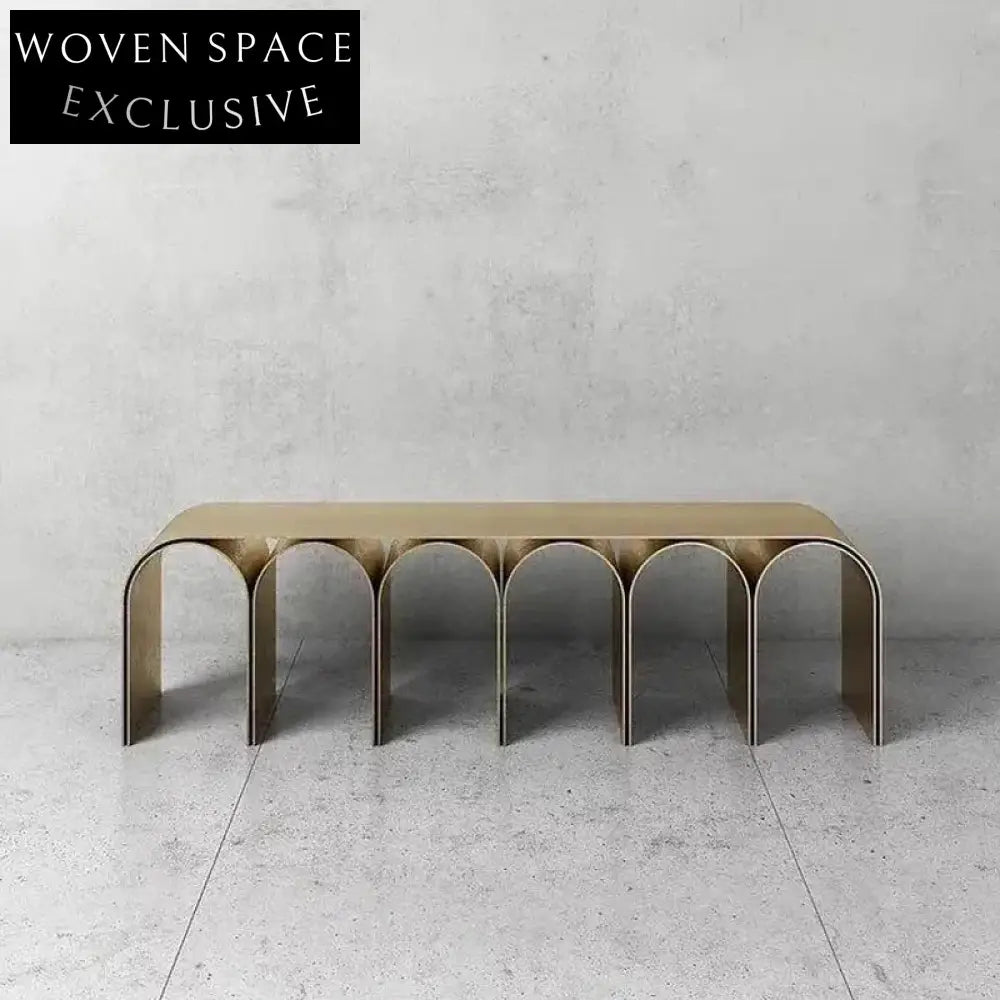 Modern Design Luxury Gold Metal Frame Living Room Bedroom Ottoman Bench