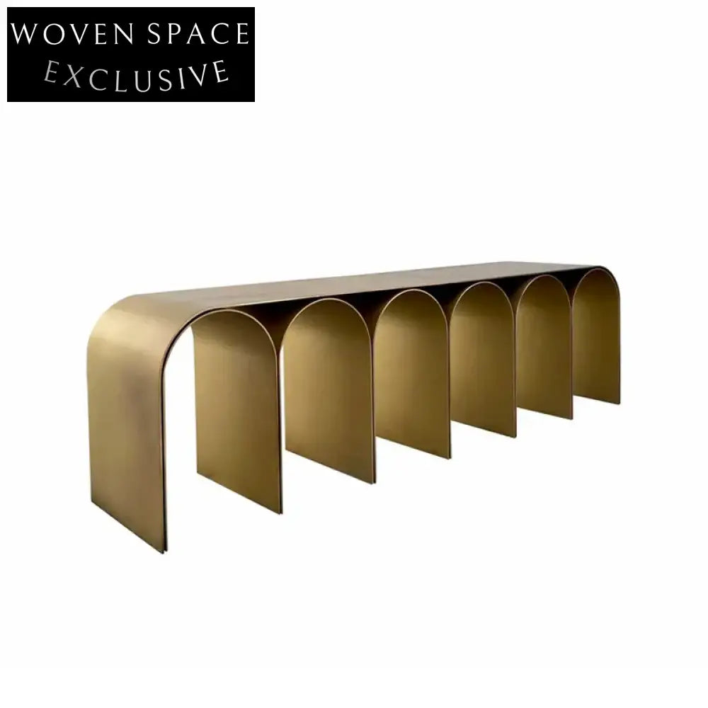 Modern Design Luxury Gold Metal Frame Living Room Bedroom Ottoman Bench