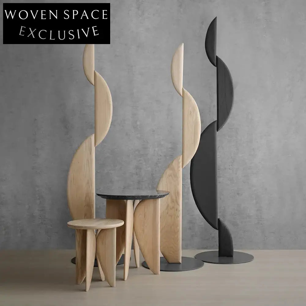 Modern Design Solid Wood Round Coffee Side Table for Living Room Home Villa