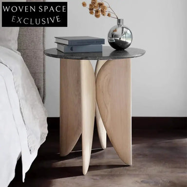 Modern Design Solid Wood Round Coffee Side Table for Living Room Home Villa