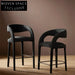 Modern Designer Bar Stool with Armrests for Kitchen Island Counter Height