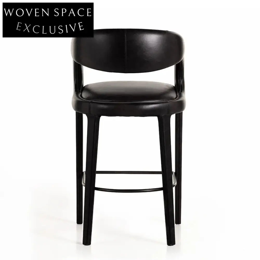 Modern Designer Bar Stool with Armrests for Kitchen Island Counter Height