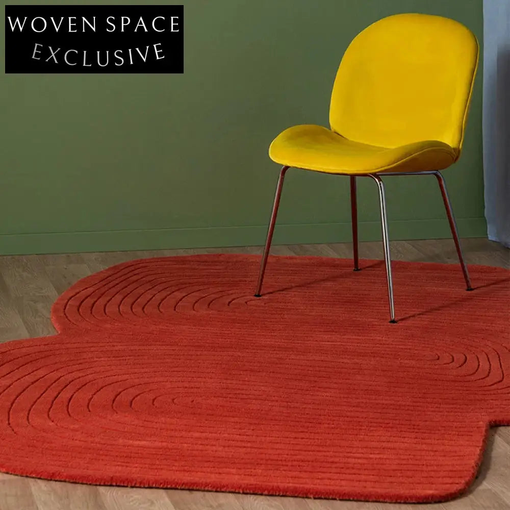 Modern Designer Irregular Polyester Area Rug for Living Room Bedroom Decor