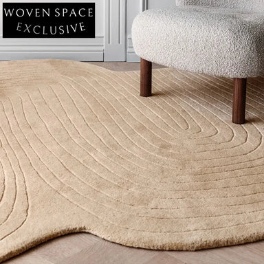 Modern Designer Irregular Polyester Area Rug for Living Room Bedroom Decor