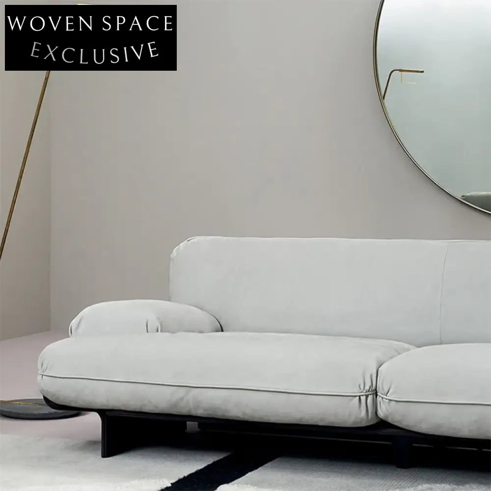 Modern Designer Living Room Luxury Sectional Three-Seat Fabric Sofa