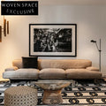 Modern Designer Living Room Luxury Sectional Three-Seat Fabric Sofa
