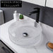 Modern Diamond Crystal Glass Vessel Bathroom Sink, Above Counter Basin