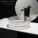 Modern Diamond Crystal Tempered Glass Above Counter Bathroom Vessel Sink