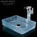 Modern Diamond Design Transparent Glass Vessel Sink Basin for Elegant Bathrooms