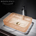 Modern Diamond Design Transparent Glass Vessel Sink Basin for Elegant Bathrooms