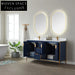 Modern Double Sink Solid Wood Bathroom Vanity with Storage Cabinet