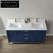 Modern Double Sink Solid Wood Bathroom Vanity with Storage Cabinet