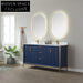 Modern Double Sink Solid Wood Bathroom Vanity with Storage Cabinet