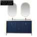 Modern Double Sink Solid Wood Bathroom Vanity with Storage Cabinet