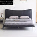 Modern Elegant Cowhide Queen Size Luxury Double Bed with Wood Frame