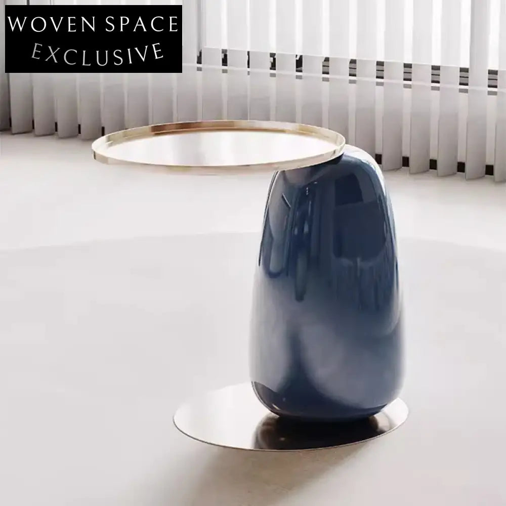 Modern Elegant Fiberglass Stainless Steel Frame Apartment Hotel Lobby Coffee Table