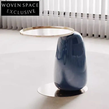 Modern Elegant Fiberglass Stainless Steel Frame Apartment Hotel Lobby Coffee Table