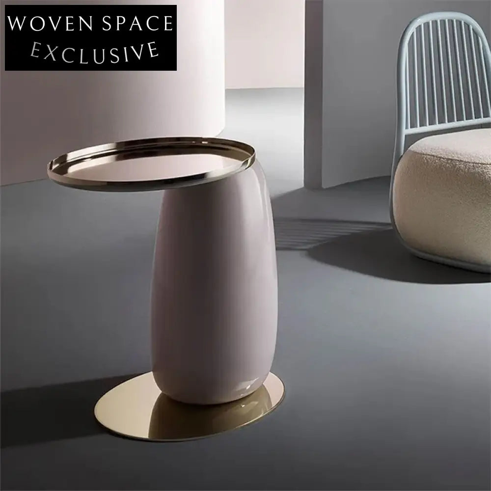 Modern Elegant Fiberglass Stainless Steel Frame Apartment Hotel Lobby Coffee Table
