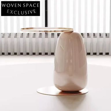 Modern Elegant Fiberglass Stainless Steel Frame Apartment Hotel Lobby Coffee Table