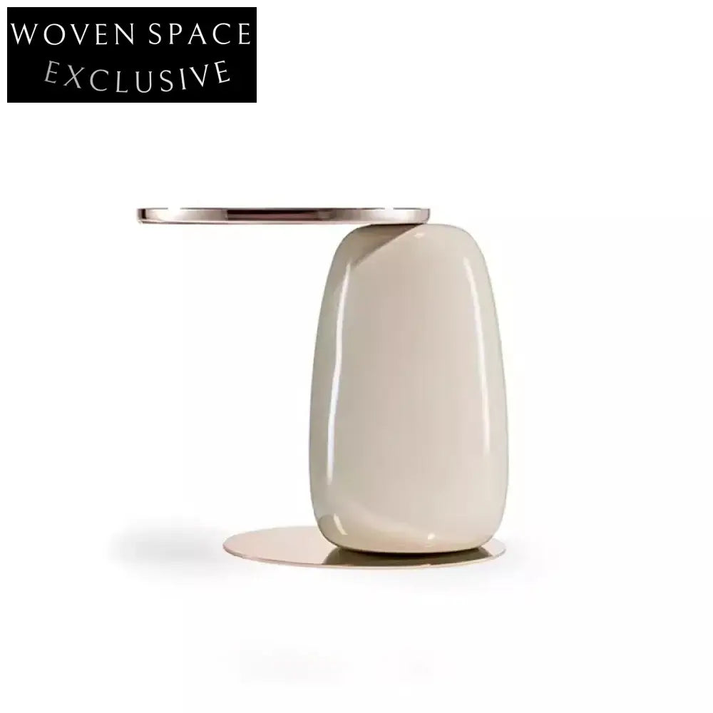 Modern Elegant Fiberglass Stainless Steel Frame Apartment Hotel Lobby Coffee Table