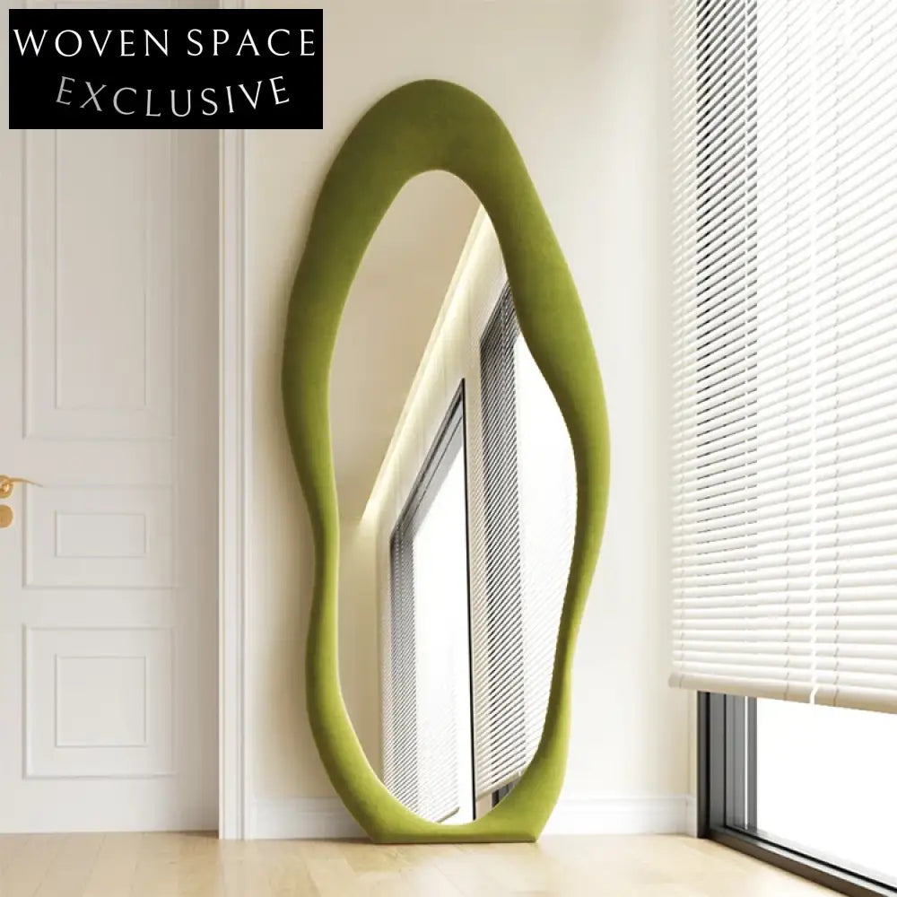 Modern Elegant Full Length Floor Mirror with Plywood Frame Home Decor