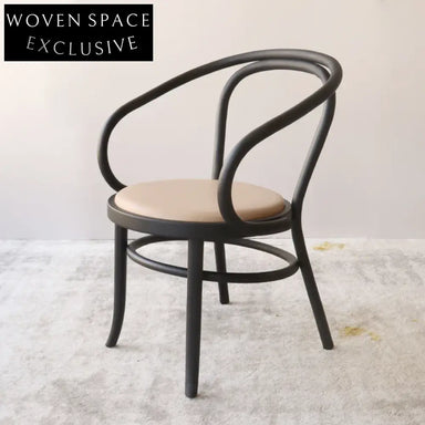 Modern Elegant Rattan Seat Thonet Bentwood Dining Arm Chair