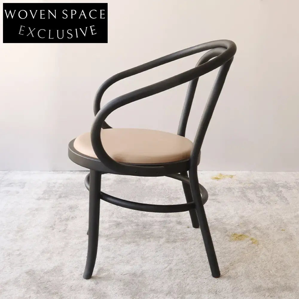 Modern Elegant Rattan Seat Thonet Bentwood Dining Arm Chair