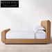 Modern Elegant Solid Wood Upholstered King Size Fabric Platform Bed