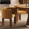 Modern Elegant Velvet Dining Chair with Wooden Frame and Armrests