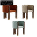 Modern Elegant Velvet Dining Chair with Wooden Frame and Armrests