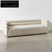 Modern European Designer White Teddy Lamb Wool Modular I-Shaped Sofa Set
