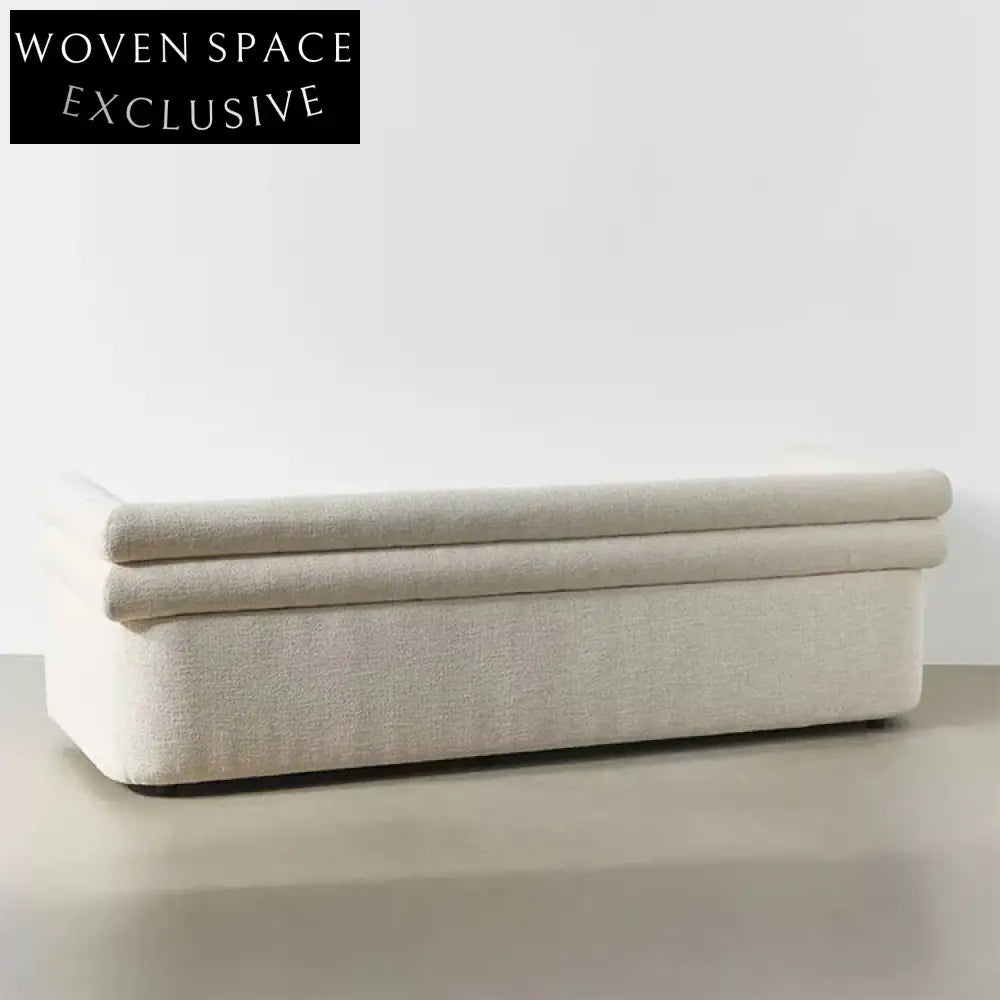 Modern European Designer White Teddy Lamb Wool Modular I-Shaped Sofa Set