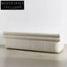 Modern European Designer White Teddy Lamb Wool Modular I-Shaped Sofa Set
