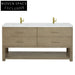 Modern European Double Sink Freestanding Bathroom Vanity Cabinet Wood Top