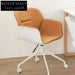 Modern Executive Leather Swivel Office Chair with Adjustable Height and Aluminum Frame