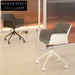 Modern Executive Leather Swivel Office Chair with Adjustable Height and Aluminum Frame