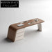 Modern Executive Wood Office Desk with Storage for Home and Hotel Office